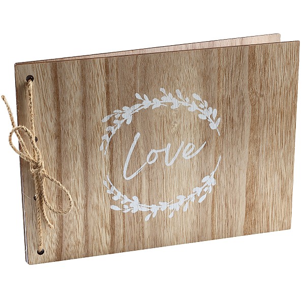 Svatebn� kniha d�ev�n� Love 30x22 cm