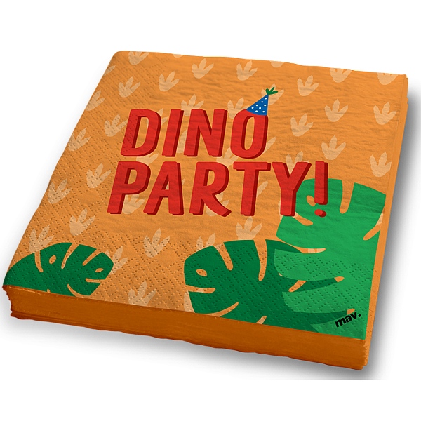 Ubrousky pap�rov� Dino party Color 33 x 33 cm 20 ks