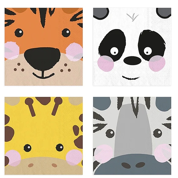 Ubrousky pap�rov� Zv��tka ze ZOO mix 33 x 33 cm 20 cm