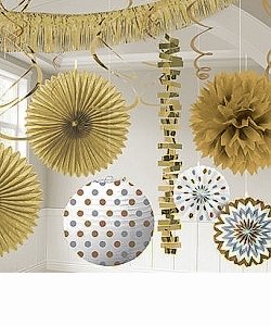 Z�v�sn� dekorace Gold & B�l�
