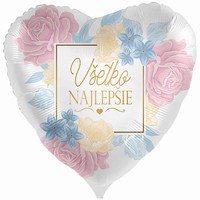 BAL�NEK f�liov� Srdce V�etko najlep�ie 43cm