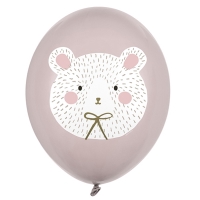 Bal�nek 30 cm, Ledn� medv�d, Pastelov� Tepl� �ed� 50 ks