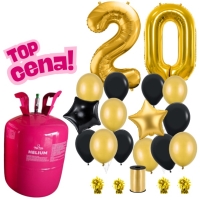 Helium 50 set + balonky - k 20 . narozenin�m (kompletn� set)