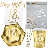 Party set - Narozeniny "18" zlat� pro 6 osob