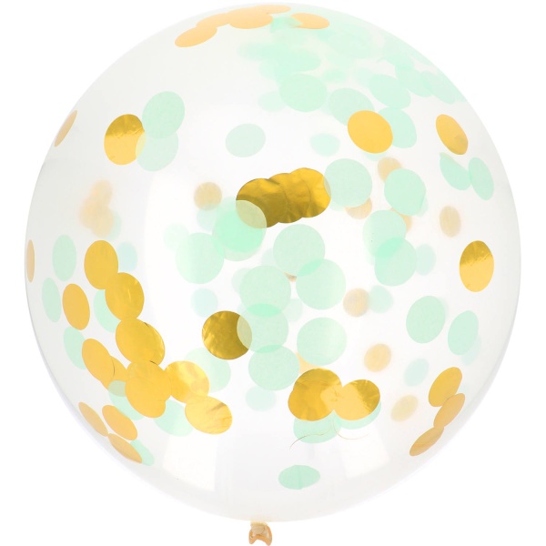 BAL�NEK latexov� s konfetami Gold & Mint 61 cm