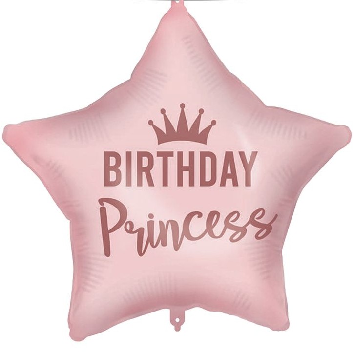 Bal�nek f�liov� Birthday Princess r��ov� 46 cm