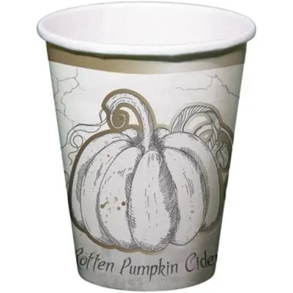 Kel�mky pap�rov� Halloween kr�movo - zlat� 250 ml 8 ks