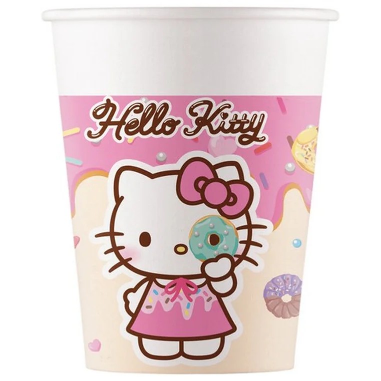 Kel�mky pap�rov� Hello Kitty & Kuromi 200 ml 8 ks