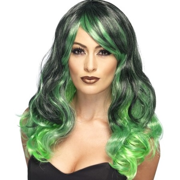 Paruka Ombre zeleno-�ern�