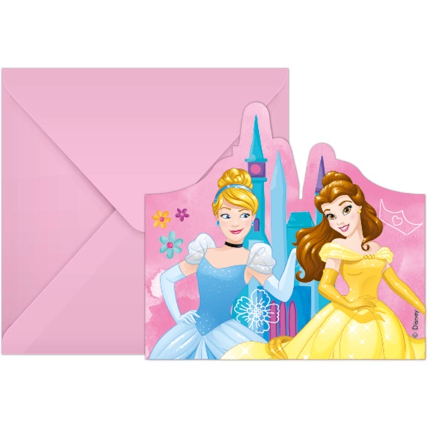 Pozv�nky s ob�lkami Princezny Disney 6 ks