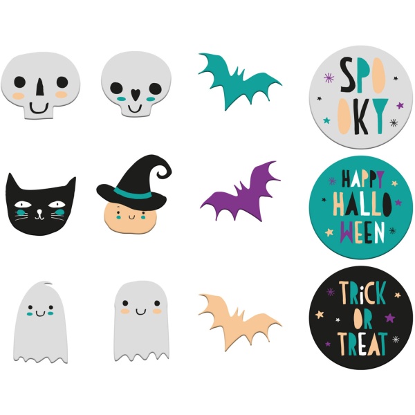 Samolepky na okna Happy Halloween 12 ks
