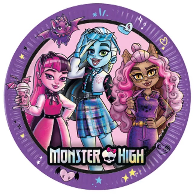 Tal��e pap�rov� Monster High 23 cm 8 ks