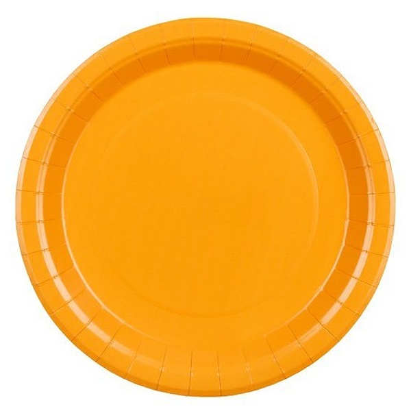 Tal��e pap�rov� pomeran�ov� 23 cm 6 ks