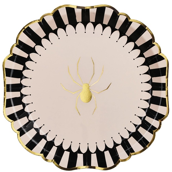Tal��e pap�rov� s pavoukem �erno-b�ov� 23 cm 6 ks