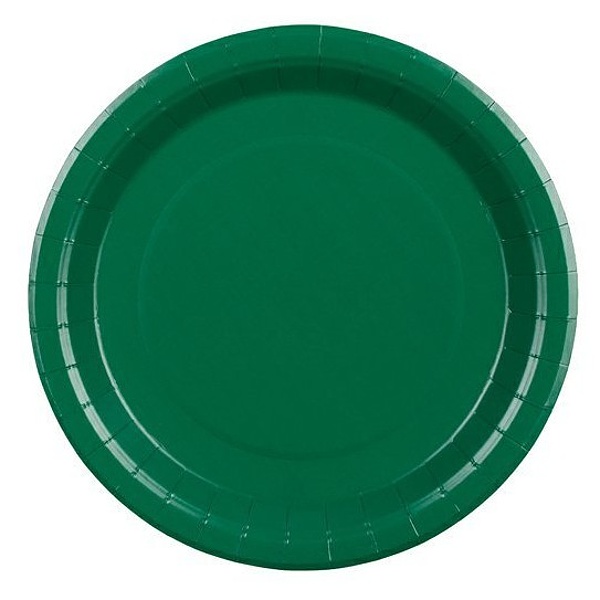Tal��e pap�rov� tmav� zelen� 18 cm 6 ks