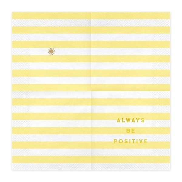 UBROUSKY YUMMY Always be positive, sv�tle �lut�, 33x33cm