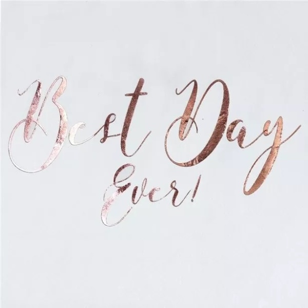 UBROUSKY pap�rov� Best Day Ever Rose Gold 33cm 20ks