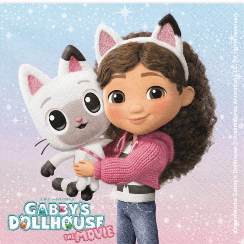 Uborusky pap�rov� Gabby's Dollhouse 33x33 cm 20 ks