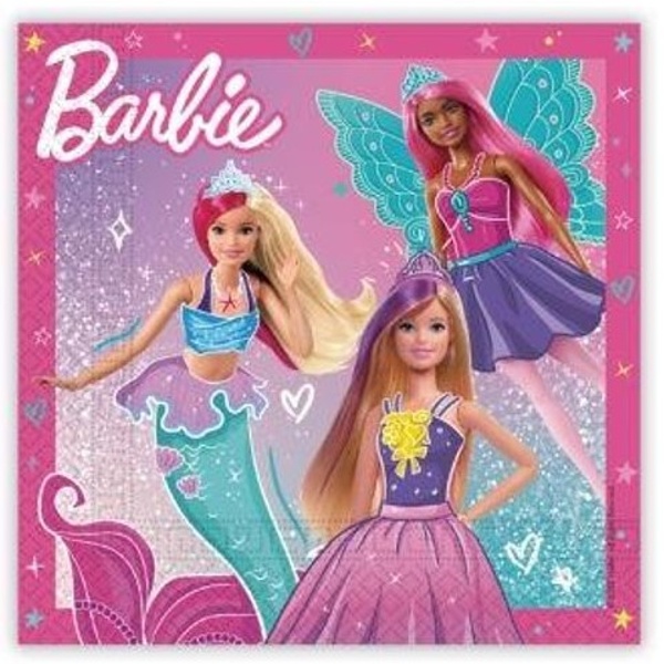 Ubrousky pap�rov� Barbie Fantasy 33 x 33 cm 20 ks