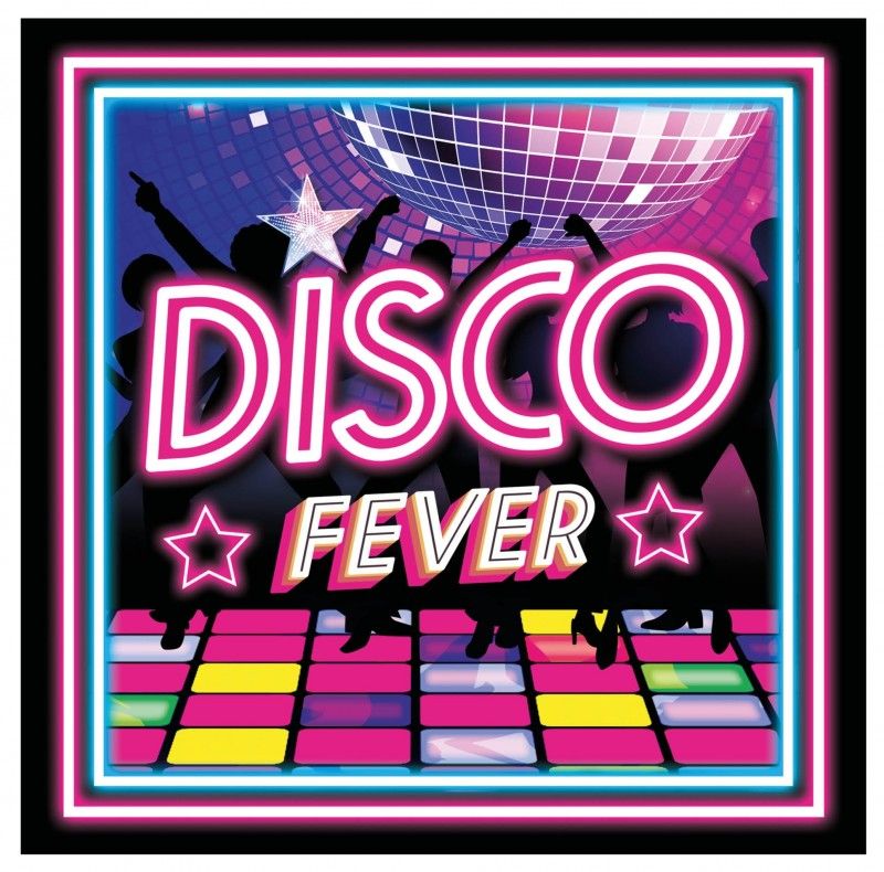 Ubrousky pap�rov� Disco fever 33 x 33 cm 20 ks