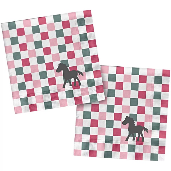 Ubrousky pap�rov� Kon� 33x33cm 20 ks