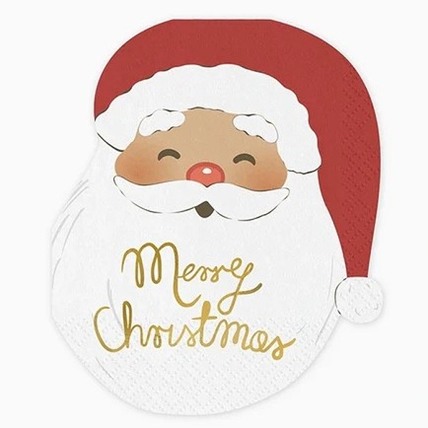 Ubrousky pap�rov� Merry Christmas Santa 13x16 cm 12 ks
