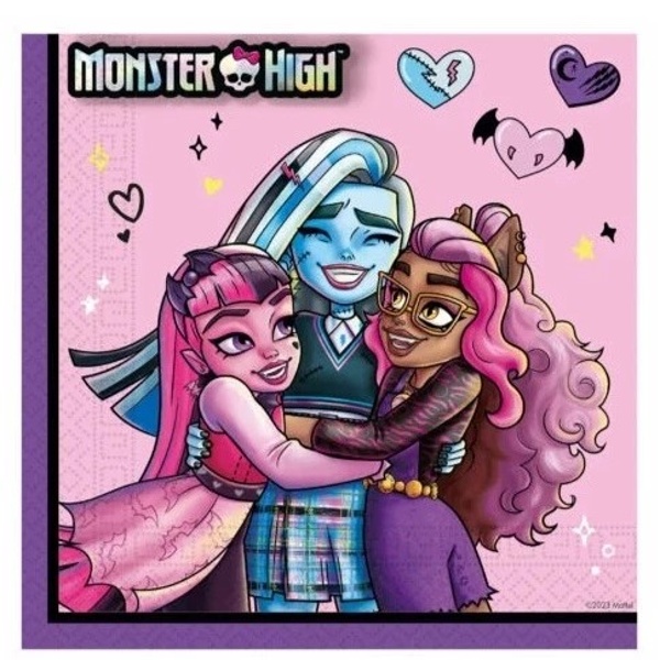 Ubrousky pap�rov� Monster High 33 x 33 cm 20 ks