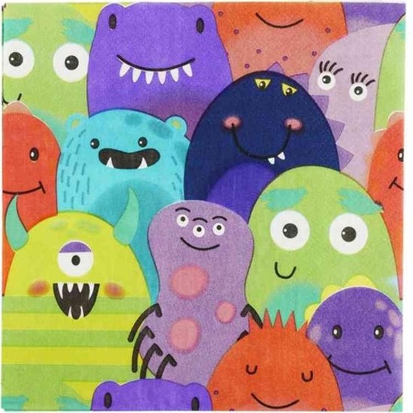 Ubrousky pap�rov� Monster p��erky 33 x 33 cm 8 ks