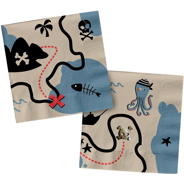 Ubrousky pap�rov� Pirat party 33x33 cm 20 ks