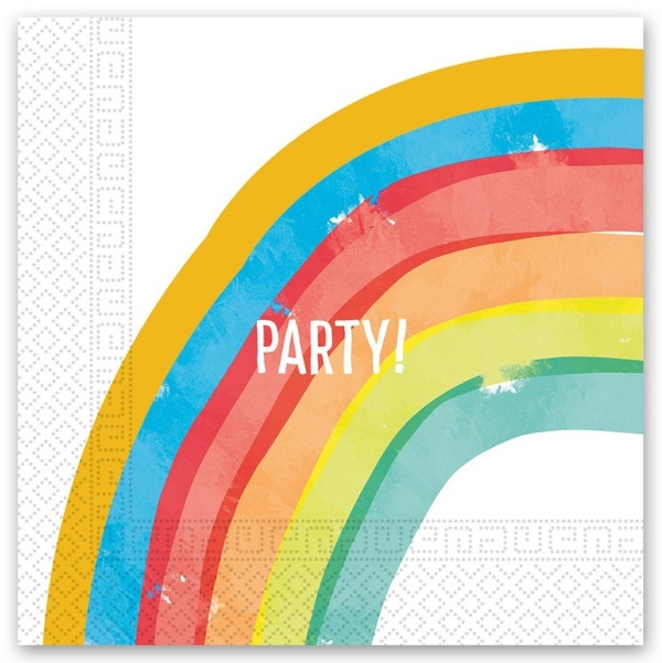 Ubrousky pap�rov� Rainbow Party 33 x 33 cm 20 ks