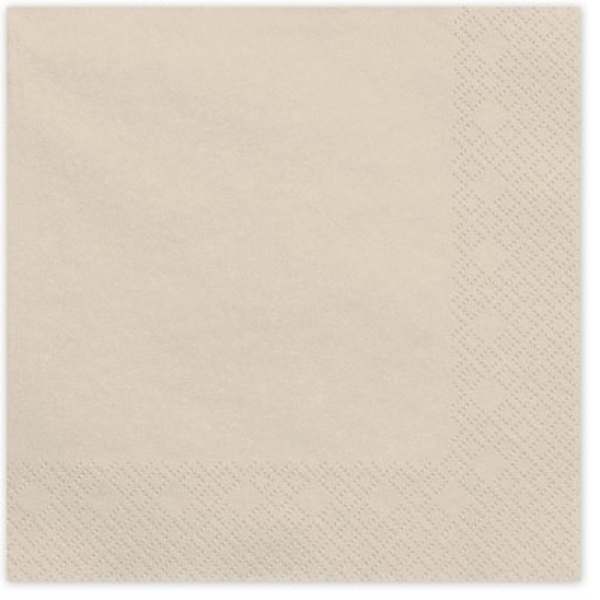 Ubrousky pap�rov� b�ov� 33x33 cm 20 ks