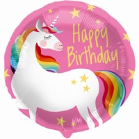 BAL�NEK f�liov� Happy Birthday Jednoro�ec 45cm