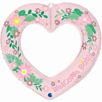 BAL�NEK f�liov� Obrys srdce Welcome Baby r��ov� 104cm