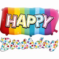 BAL�NEK f�liov� Rainbow Happy Bday set 90x37cm/88x25cm