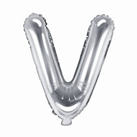 BAL�NEK f�liov� mini p�smeno V st��brn� 35 cm