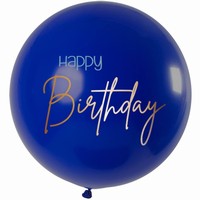 BAL�NEK latexov� XL Happy Birthday Elegant True Blue 80cm