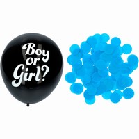 BAL�NKY Gender Reveal Boy s modr�mi konfetami 41cm - 3 kusy