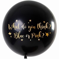 BAL�N latexov� Jumbo Gender Reveal konfety modr� KLUK 90cm 1ks