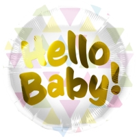 Bal�nek f�liov� Hello Baby s pastelov�mi troj�heln�ky 45 cm