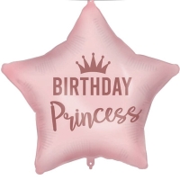 Bal�nek f�liov� Birthday Princess r��ov� 46 cm