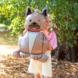 Bal�nek f�liov� stojac� Bulldog s kloboukem 60x98cm