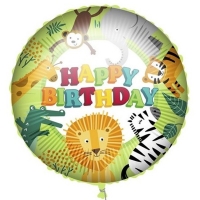 Bal�nek f�liov� Happy Birthday Zoo 46 cm