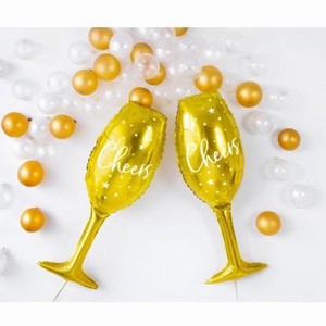 BAL�NEK f�liov� Sklenice zlat� Cheers