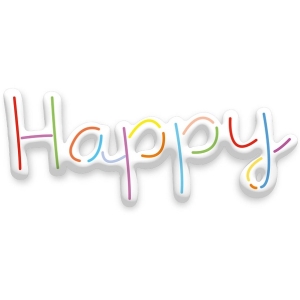 Bal�nek f�liov� 3D duhov� Happy Birthday 56 cm