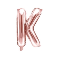 Bal�nek f�liov� p�smeno K Rose Gold 35 cm