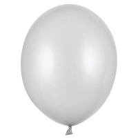 Bal�nek latexov� metalick� st��brn� 30 cm 1 ks