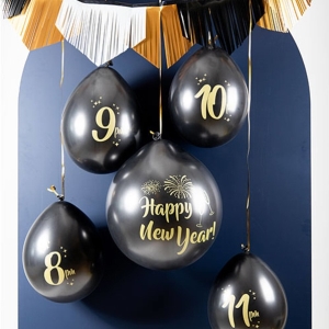 Bal�nky latexov� Happy New Year odpo�et 33/61 cm 5 ks