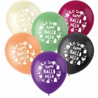 Bal�nky latexov� Happy Halloween 33 cm - 6 ks