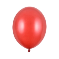Bal�nky latexov� metalick� �erven� 12 cm 100 ks