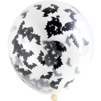 Bal�nky latexov� transparentn� s konfetami Netop��i 30 cm 4 ks